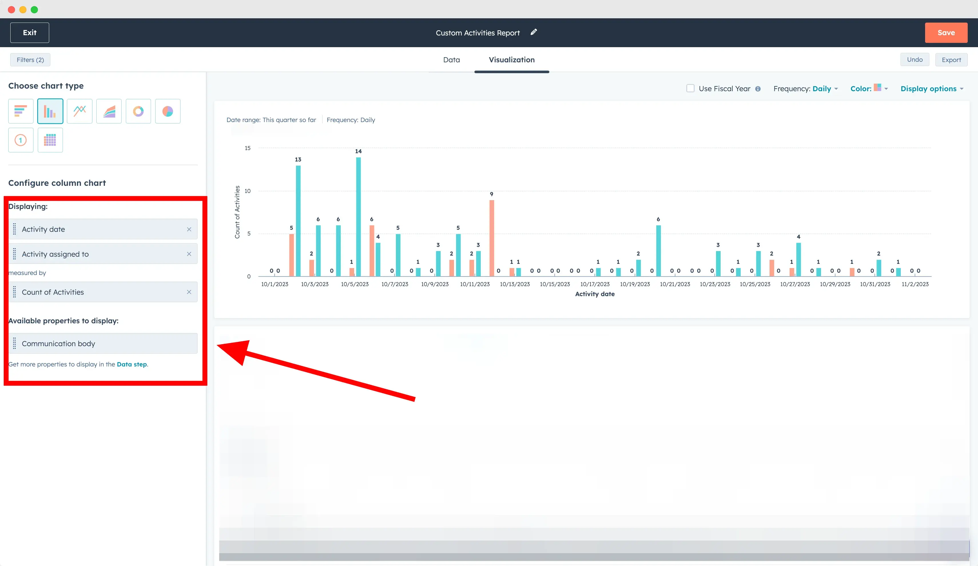 hubspot visualize report
