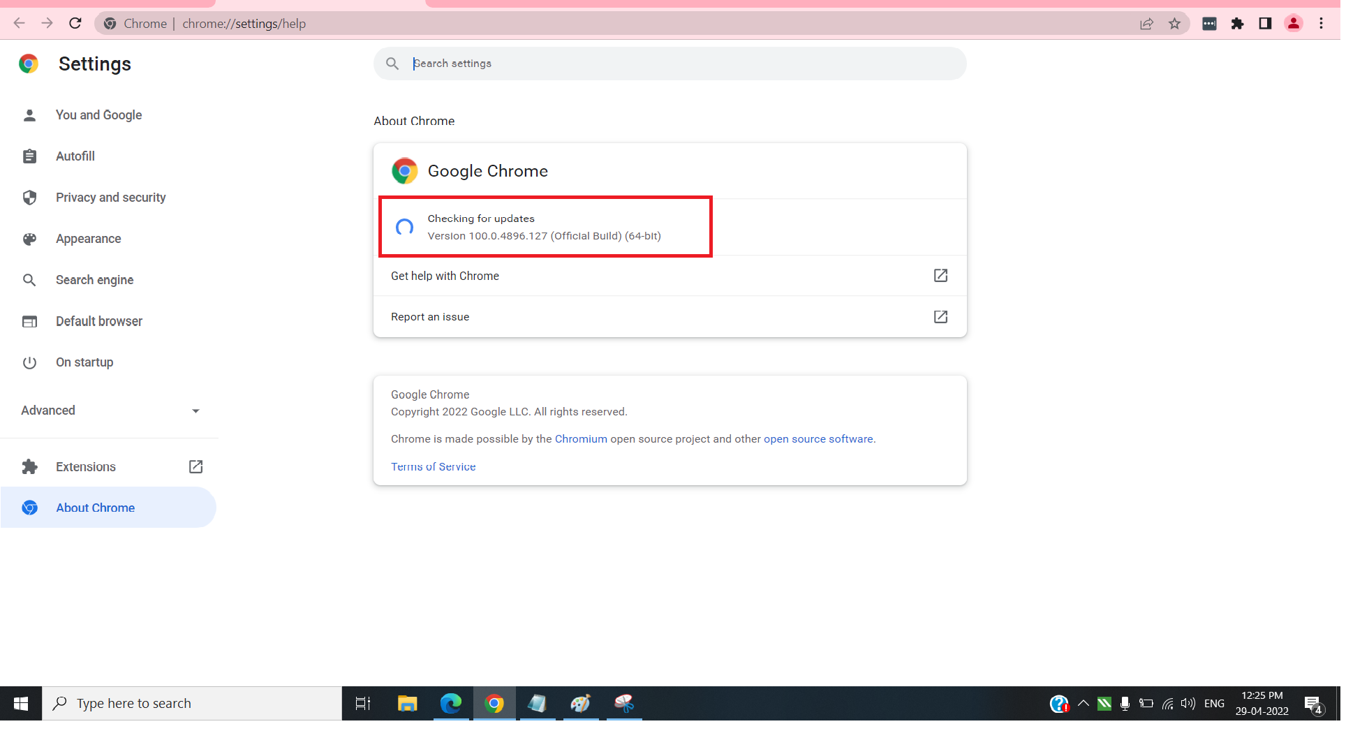 How to Update Chrome browser : Support